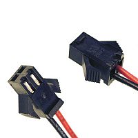 Купить оригинальные JST SMP-02V 2Pin разъем socket contact с проводом AWG22 купить в магазине Запас Мощности