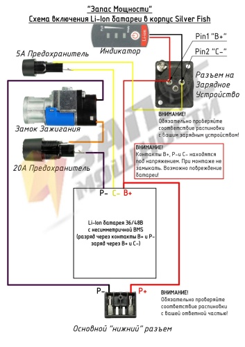 Купить оригинальные ZM-C001SF/13 Комплект для сборки Li-Ion АКБ Silver Fish для электровелосипеда 36/48В (48В индикатор) купить в магазине Запас Мощности фото 12