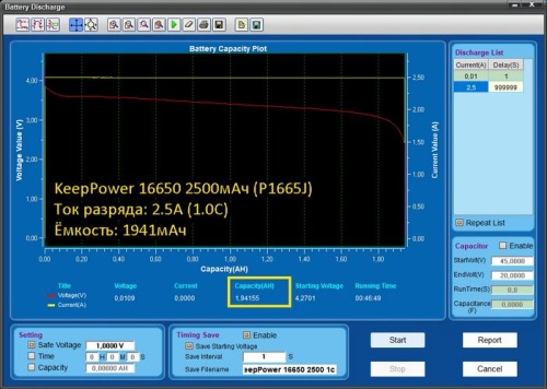 Купить оригинальные 16650 2500мАч KeepPower (P1665J) 3,7В Защищенный Li-Ion аккумулятор купить в магазине Запас Мощности фото 10