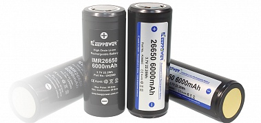Поступление новых моделей Li-ion аккумуляторов KeepPower 26650 6000мАч