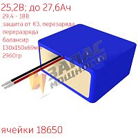 Li-Ion аккумуляторная батарея 25,2В 7S8P (7x8x1) 30A